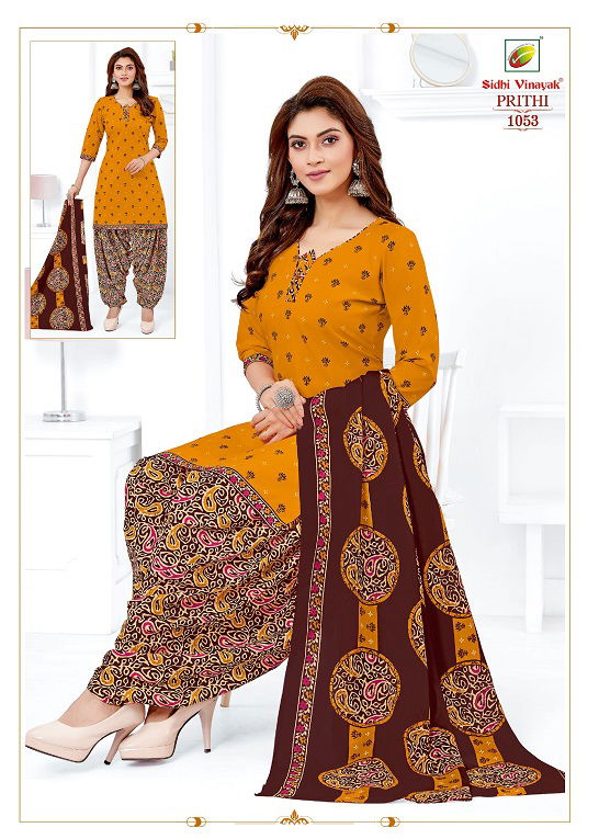 Sidhi Vinayak Prithi 1 Printed Cotton Ethnic Wear Ready Made Dress Collection