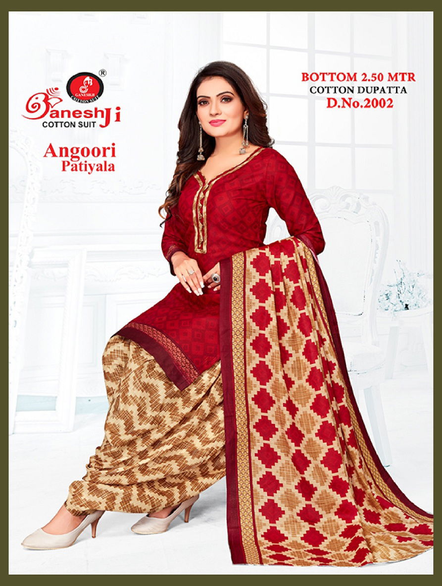 Ganeshji Angoori Patiyala 2 New Exclusive Wear Cotton Ready Made Dress Collection