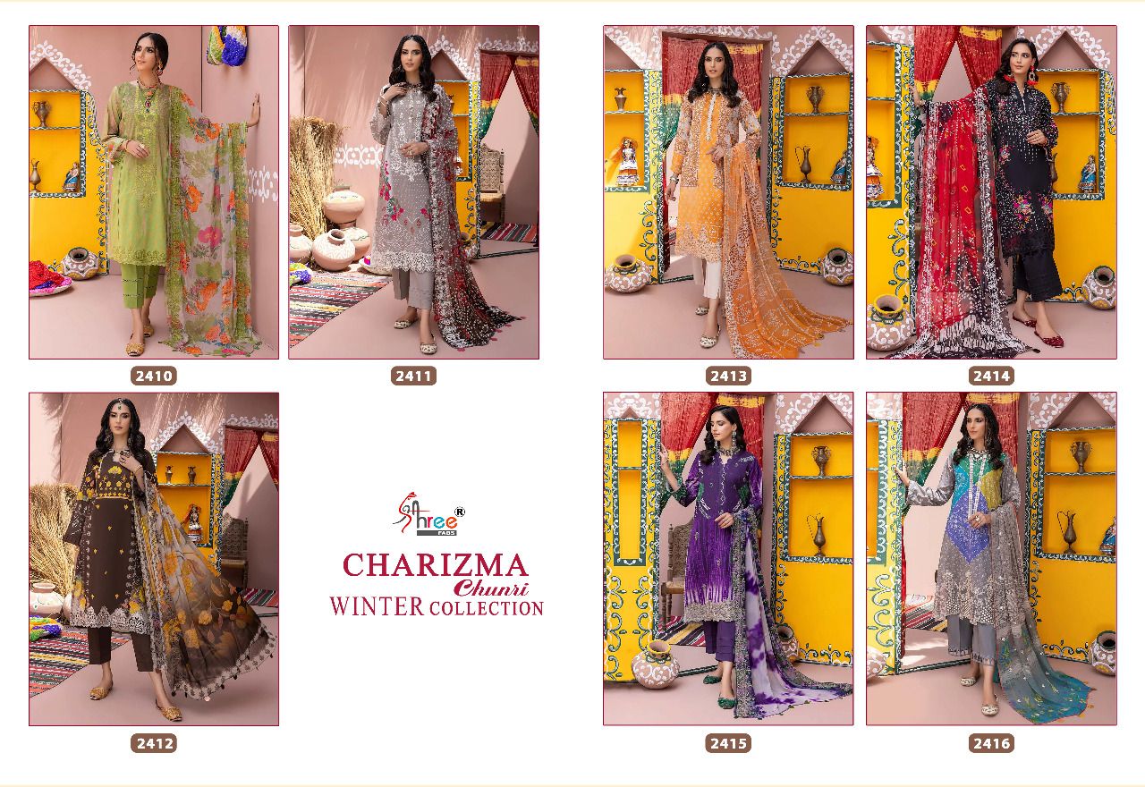 Shree Charizma Chunri Fancy Festive Wear Winter Pakistani Salwar Kameez Collection 