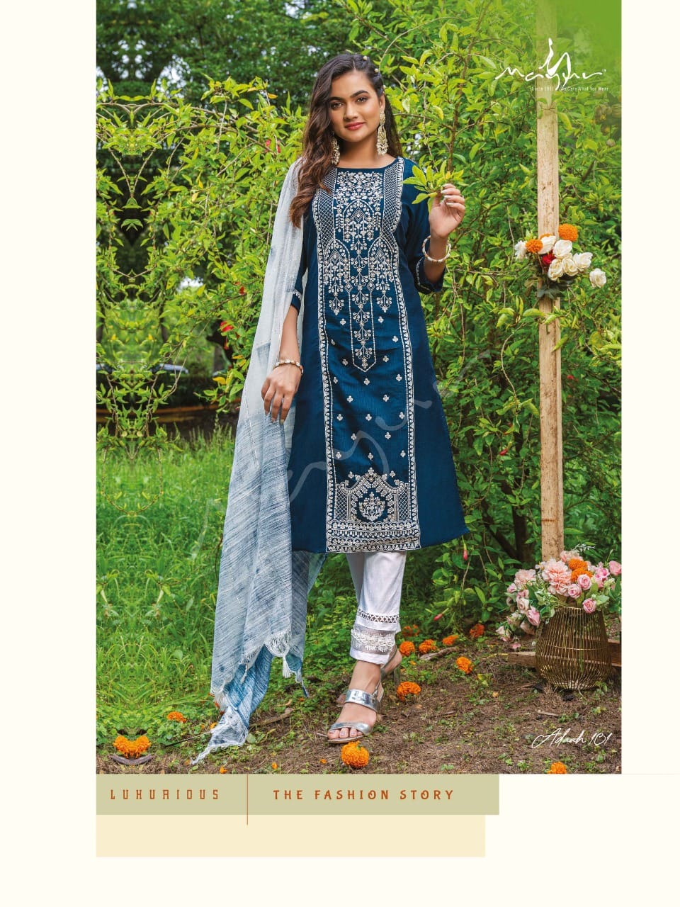 Mayur Adaah New Exclusive Wear Fancy Kurti Bottom With Dupatta Collection 