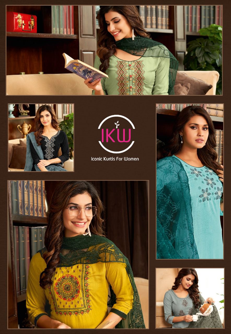 Victoria Vol 1 By Ikw Ethnic Wear Wholesale Kurti With Bottom Dupatta Collection 