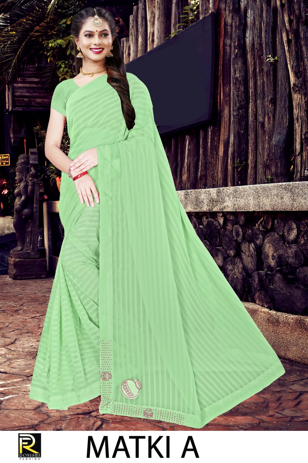 Ronisha Matki Weightless Georgette Fancy Exclusive Wear Saree Collection 