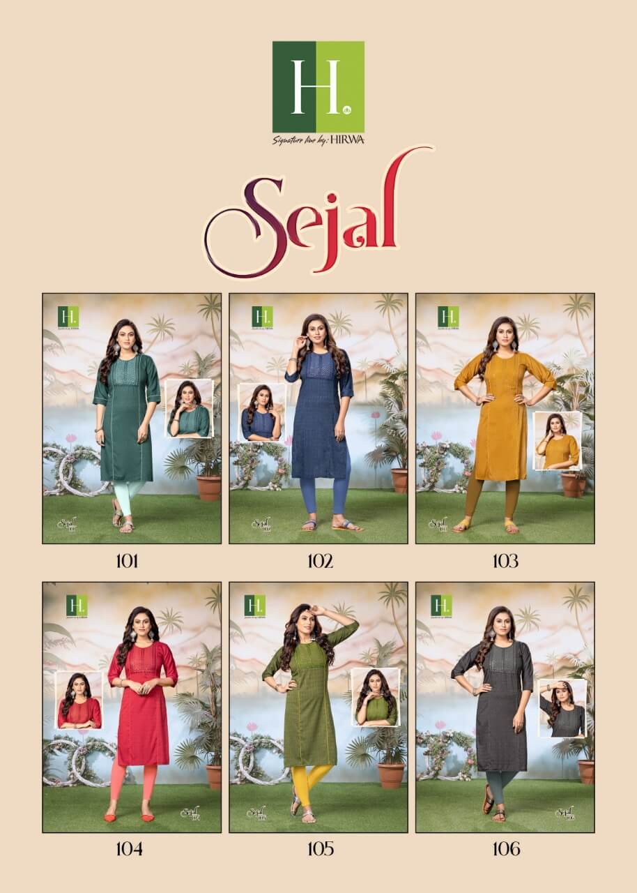 Hirwa Sejal Ethnic Wear Fancy Wholesale Kurti collection 