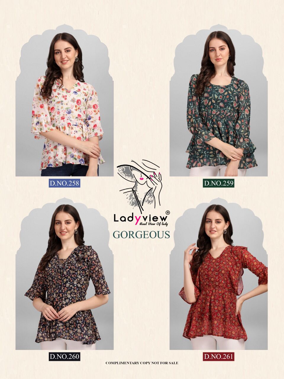 Ladyview Fancy Wear Wholesale Tops Collection