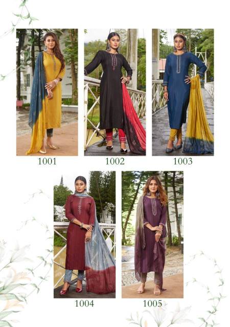  Ladies Flavour Safar Festive Wear Wholesale Kurti With Bottom Dupatta Collection 