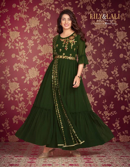 Rosette By Lily And Lali Georgette Wholesale Designer Gown Suppliers In India
