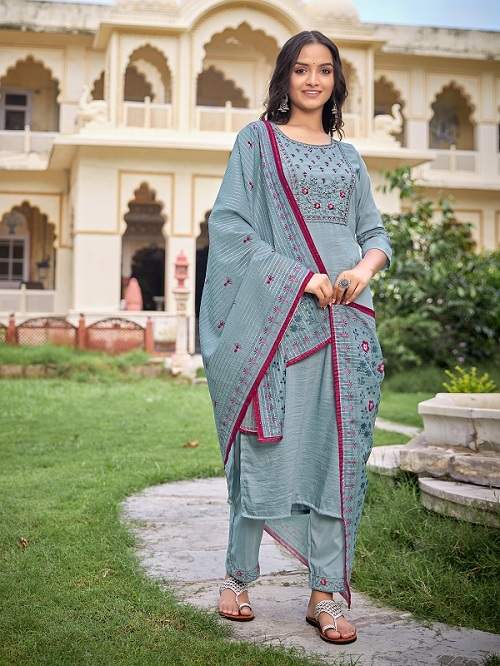 Maa Hazel Festive Wear Wholesale Kurti With Bottom Dupatta Collection 