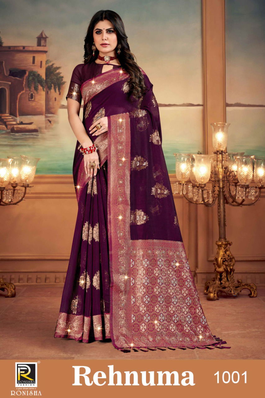 Ronisha Rehnuma Exclusive Wear Cotton Silk Wholesale Saree Collection 