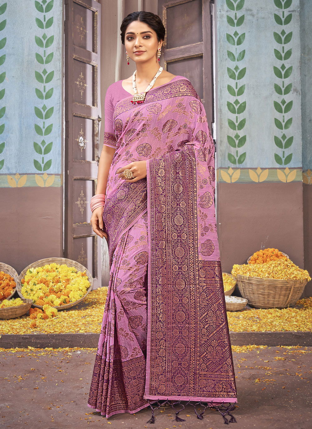 Sangam Vasu Pujya 3 Cotton Designer Wholesale Saree Collection