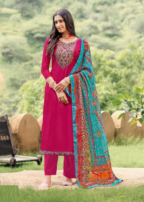 Cherry Zara 3101 Series Fancy Wear Wholesale Dress Material Collection