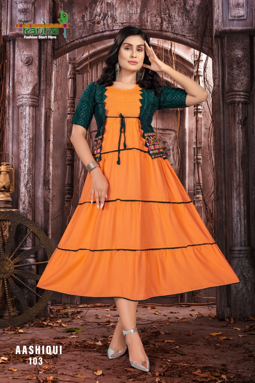 Kanha Aashiqui Fancy Wear Wholesale Long Kurti Collection