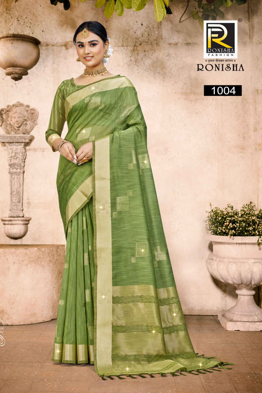 Ronisha Neeru Wholesale Saree Linen Cotton Silk Collection