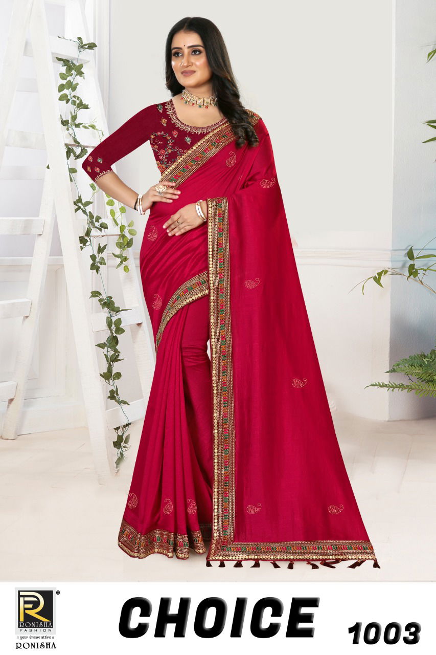 Ronisha Choice Ethnic Wear Silk Wholesale Saree Collection