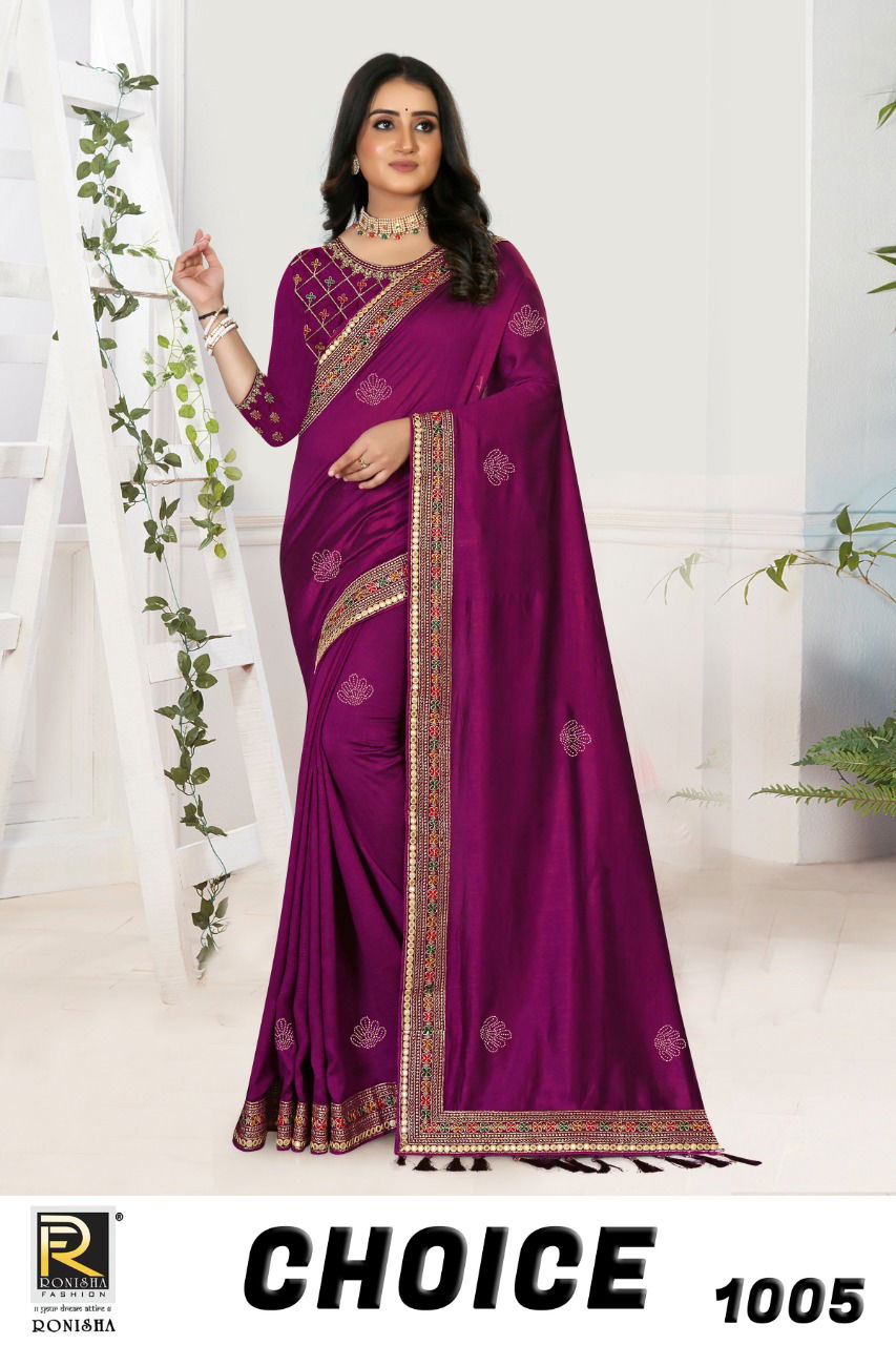 Ronisha Choice Ethnic Wear Silk Wholesale Saree Collection