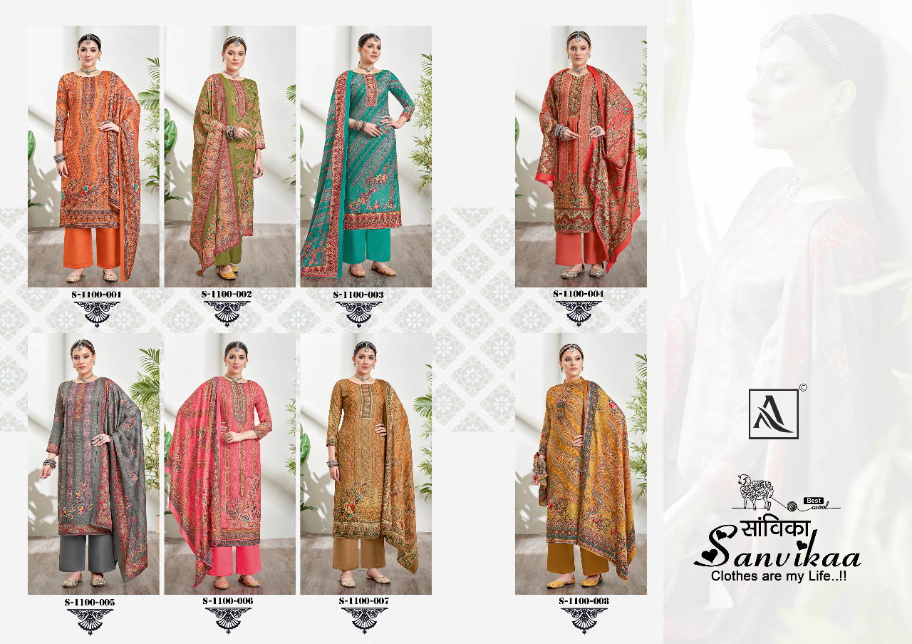 Alok Sanvikaa  Winter Wear Wholesale Dress Material Collection