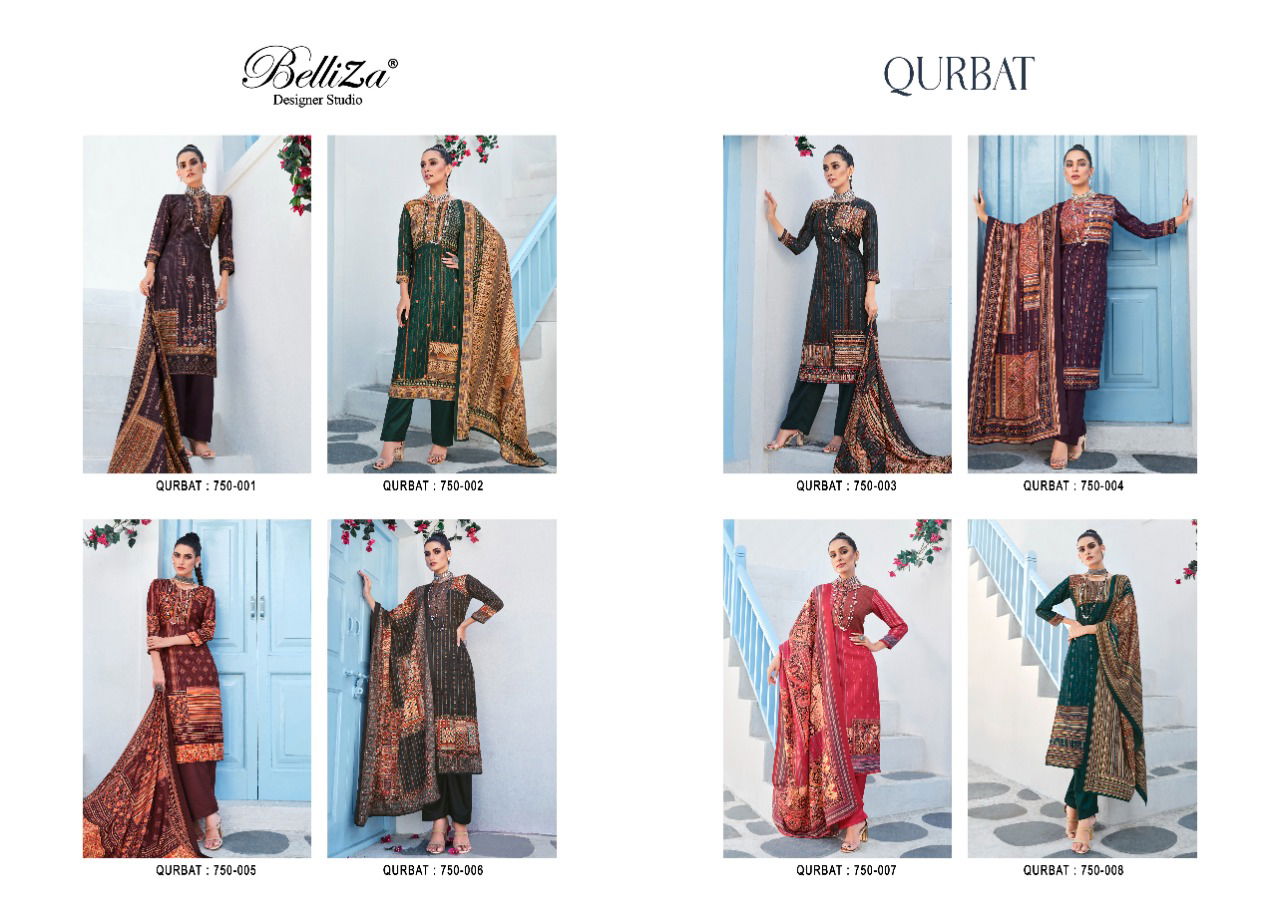 Belliza Qurbat Regular Wear Pashmina Wholesale Dress Material Collection