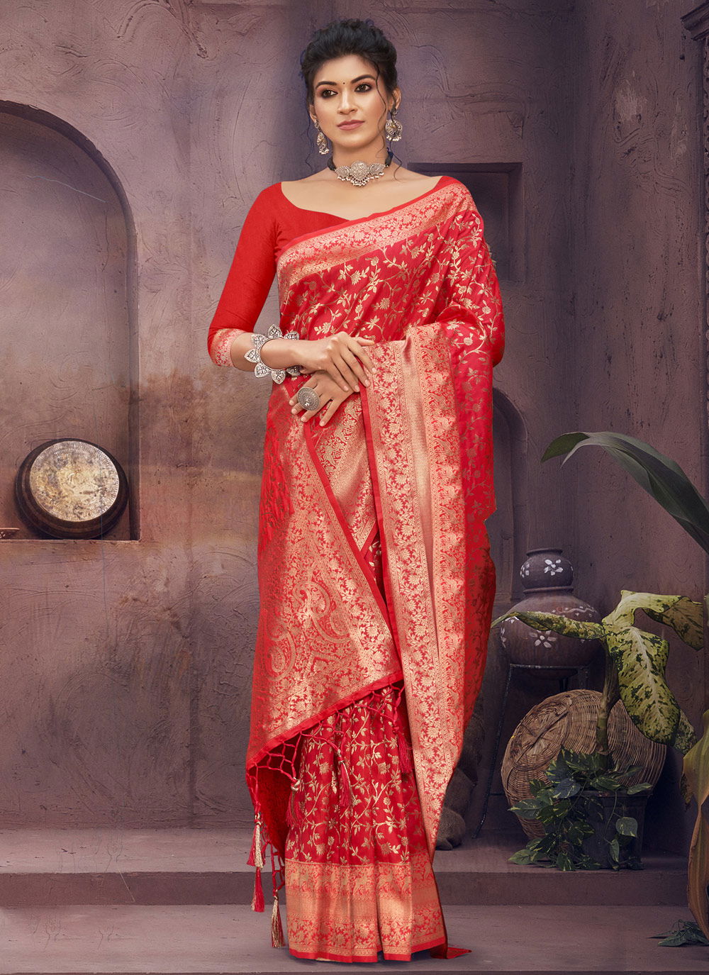 Sangam Surili Silk Festive Wear Banarasi Wholesale Saree Collection