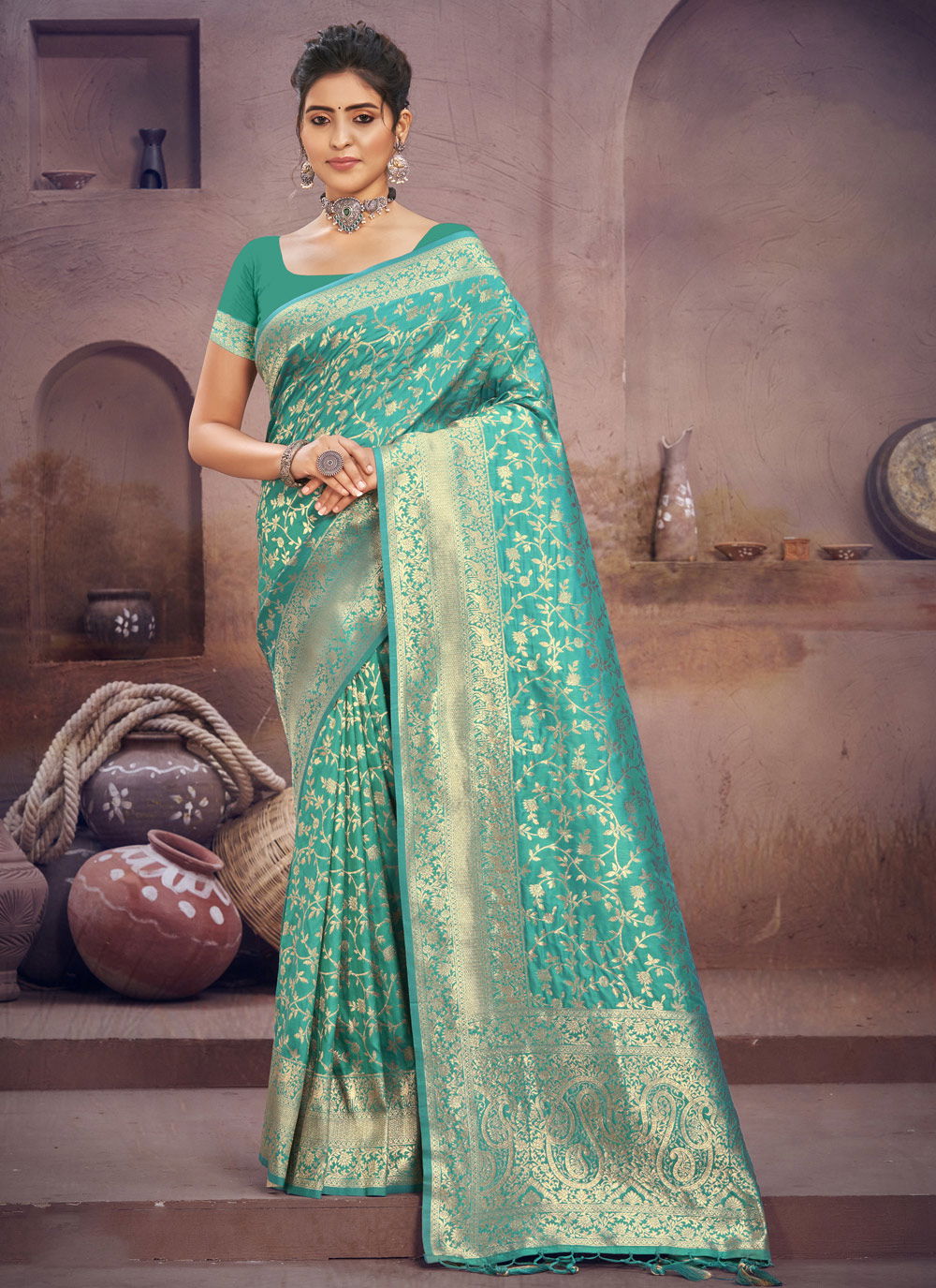 Sangam Surili Silk Festive Wear Banarasi Wholesale Saree Collection