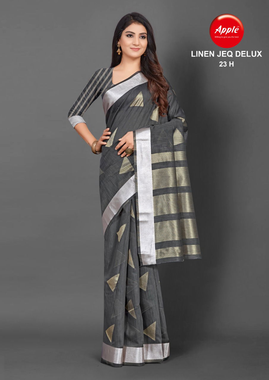 Apple Linen Jeq Delux 23 Casual Wear Wholesale Saree Collection