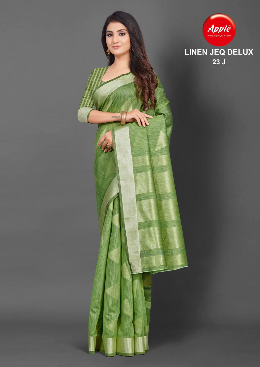 Apple Linen Jeq Delux 23 Casual Wear Wholesale Saree Collection