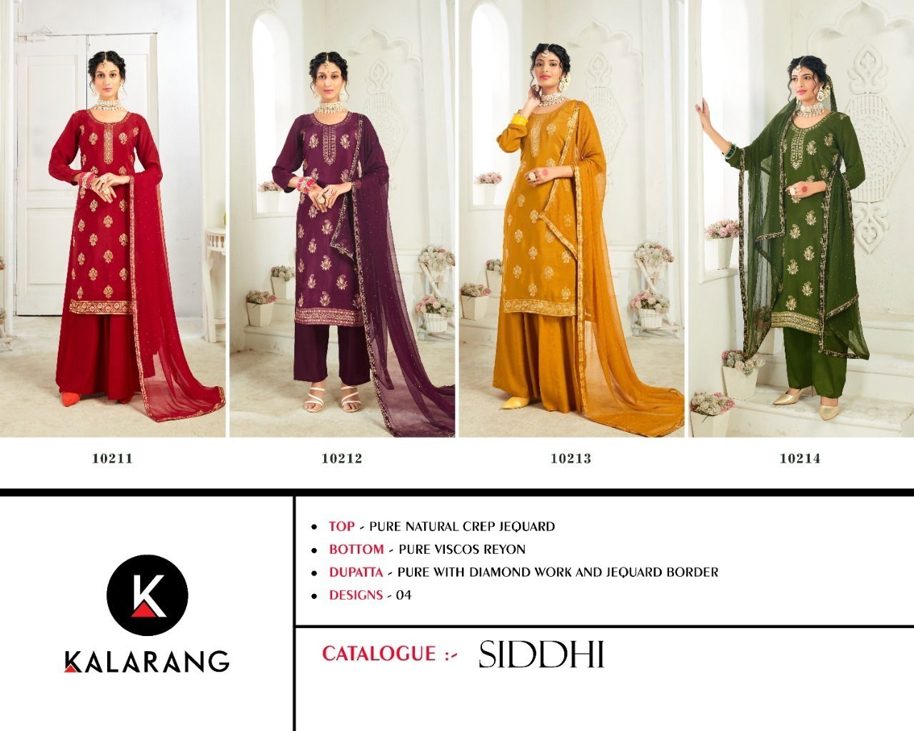 Kalarang Siddhi Heavy Wedding Wear Wholesale Designer Salwar Suits Catalog