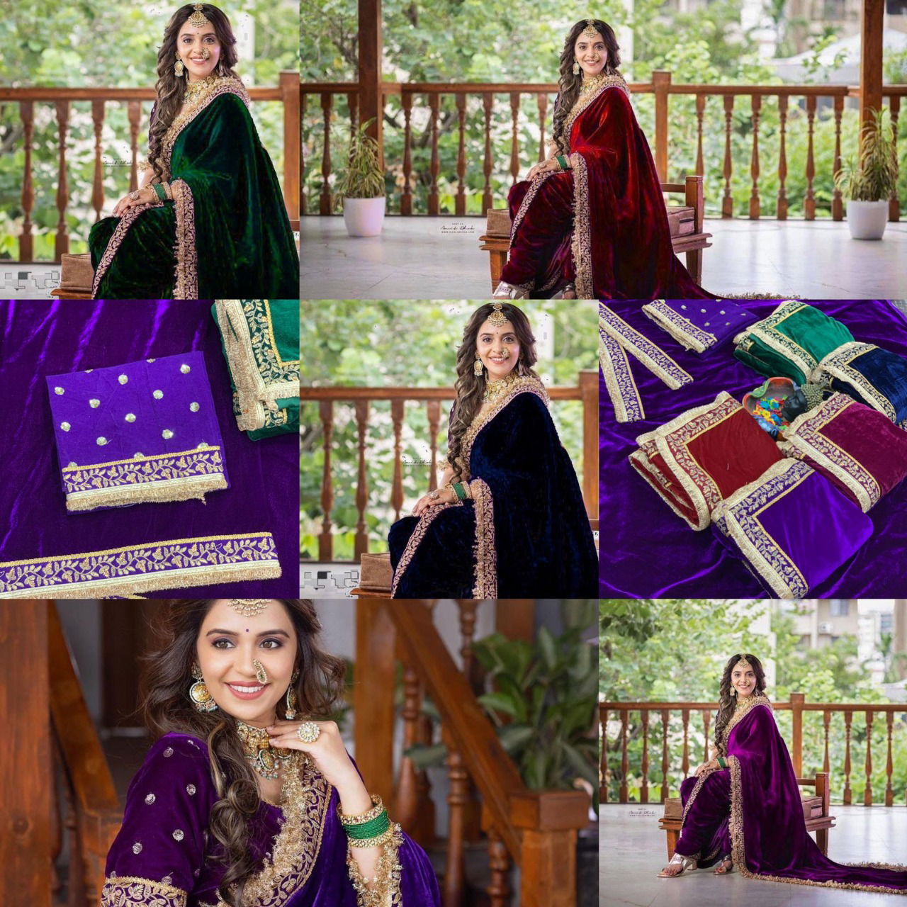 W 192 Fancy Wear Velvet Embroidery Wholesale Designer Saree Catalog