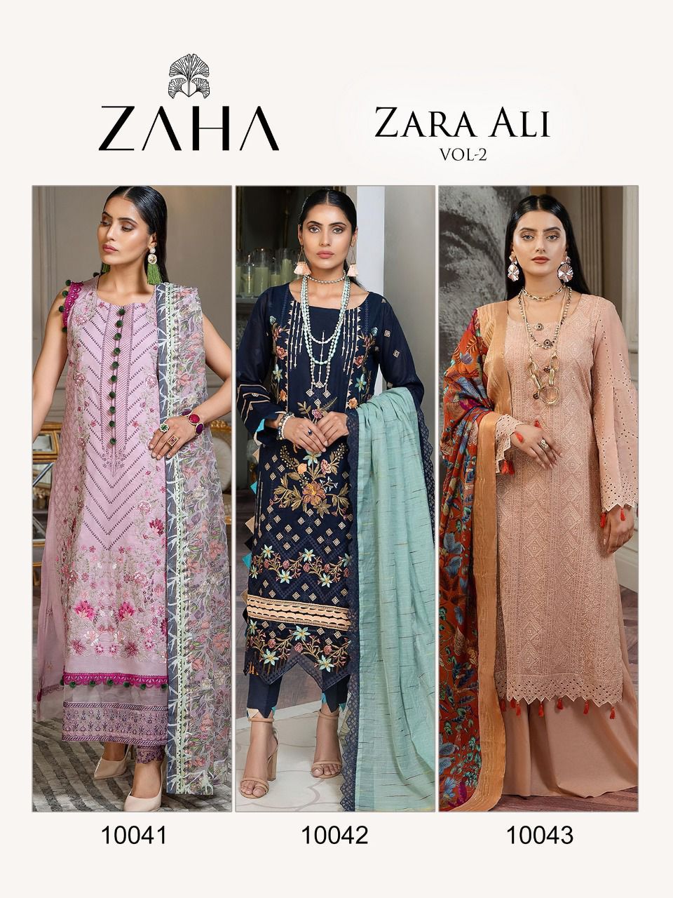 Zaha Zara Ali Vol 2 Ethnic Designer Wear Wholesale Pakistani Salwar Suits Catalog