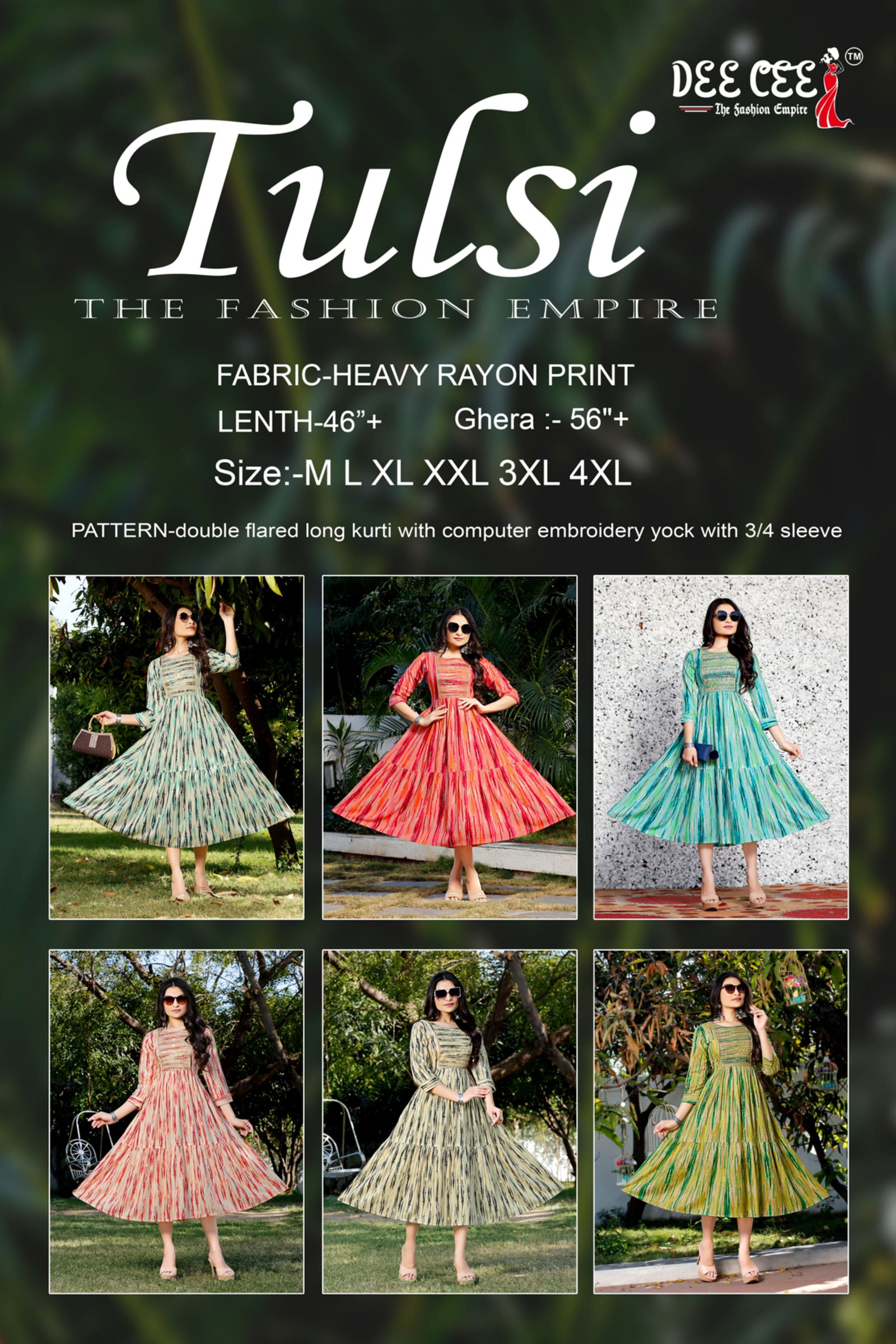 Deecee Tulsi Fancy Ethnic Wear Printed Wholesale Anarkali Kurtis Catalog