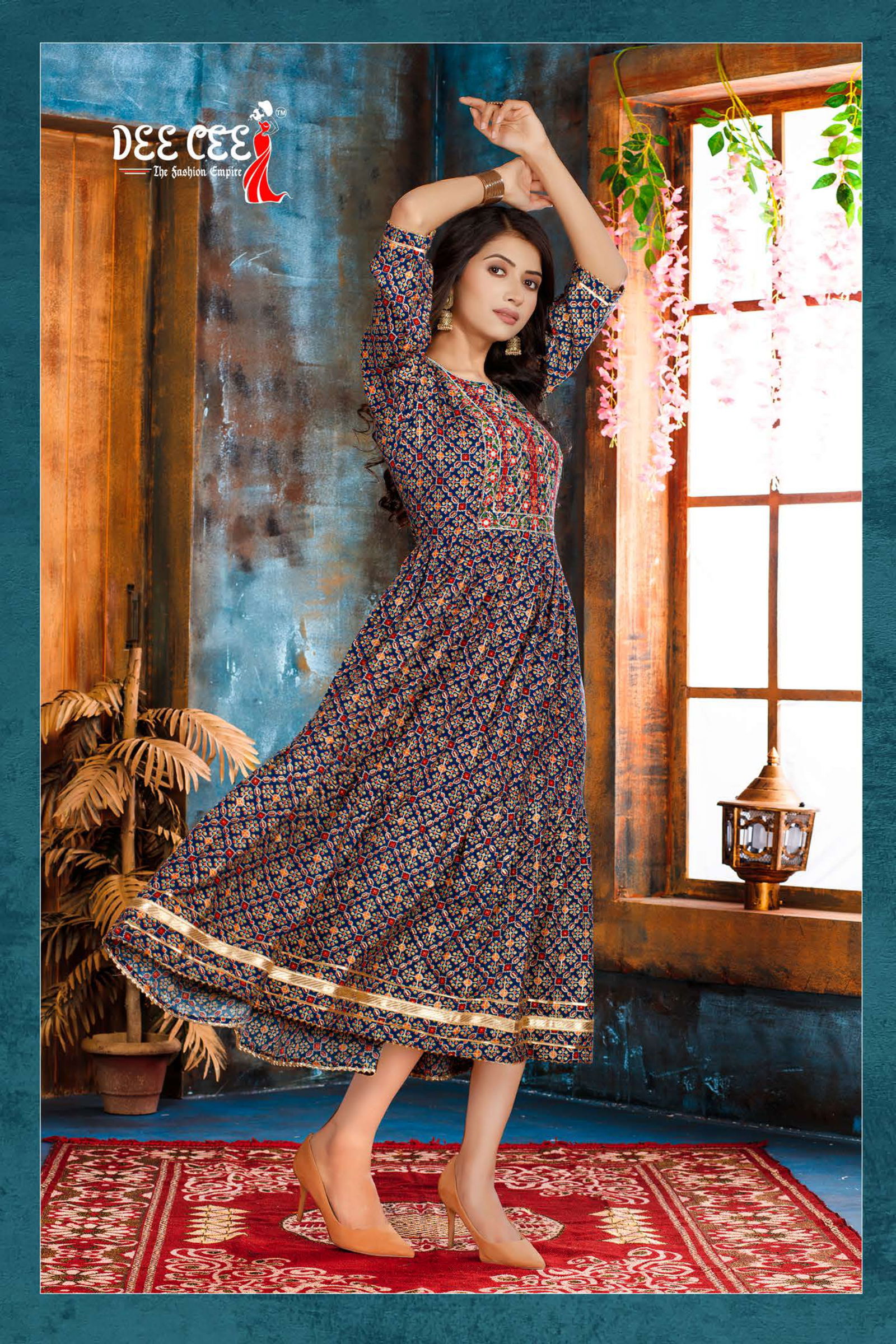 Deecee Gaytri Printed Regular Wear Wholesale Anarkali Kurtis