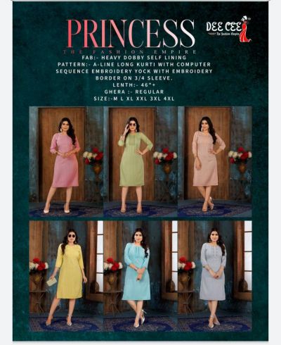 Deecee Princess Regular Wear Wholesale Designer Kurtis