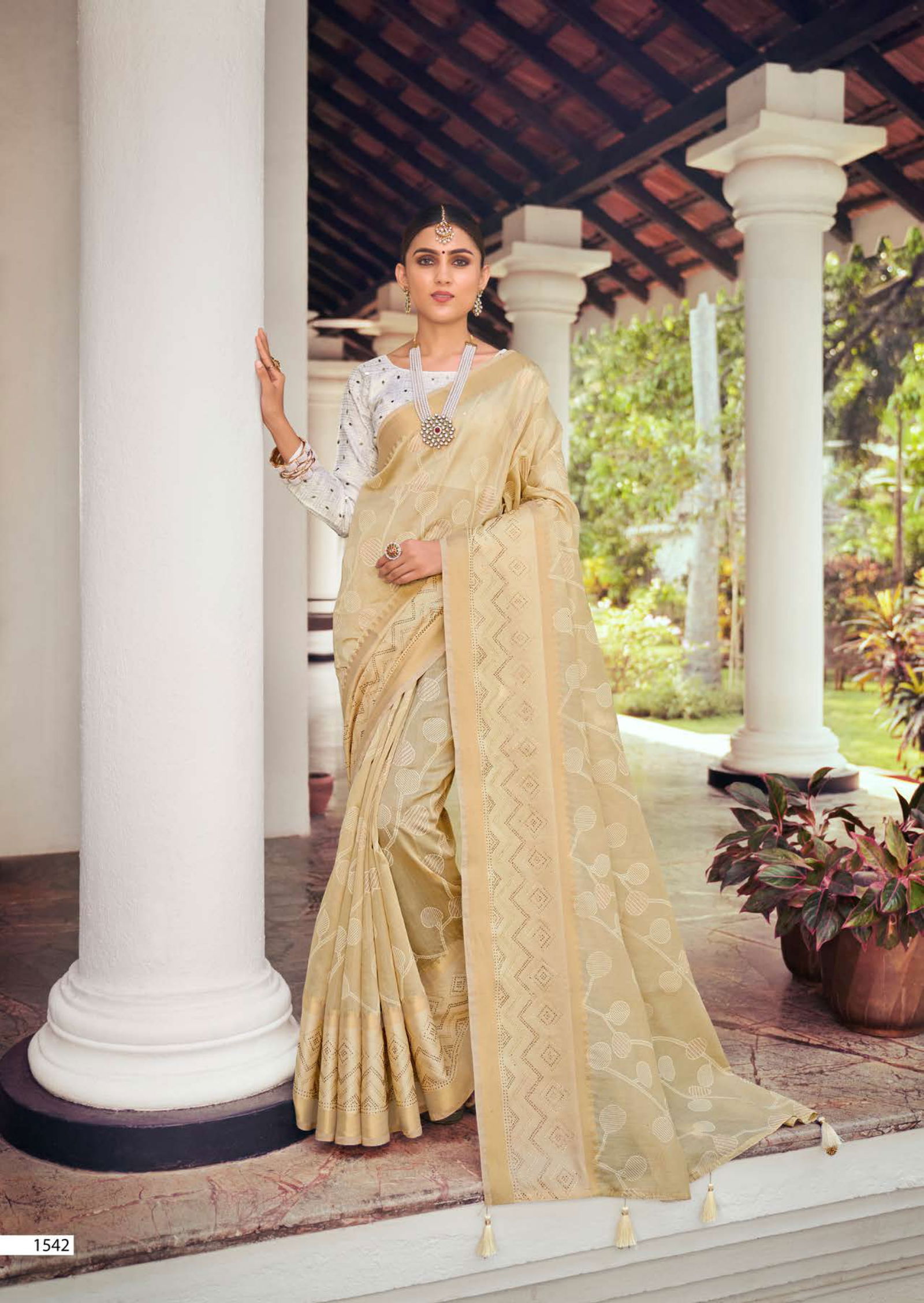 Kashvi Soneri Ocassional Silk Ethnic Wear Wholesale Saree Catalog