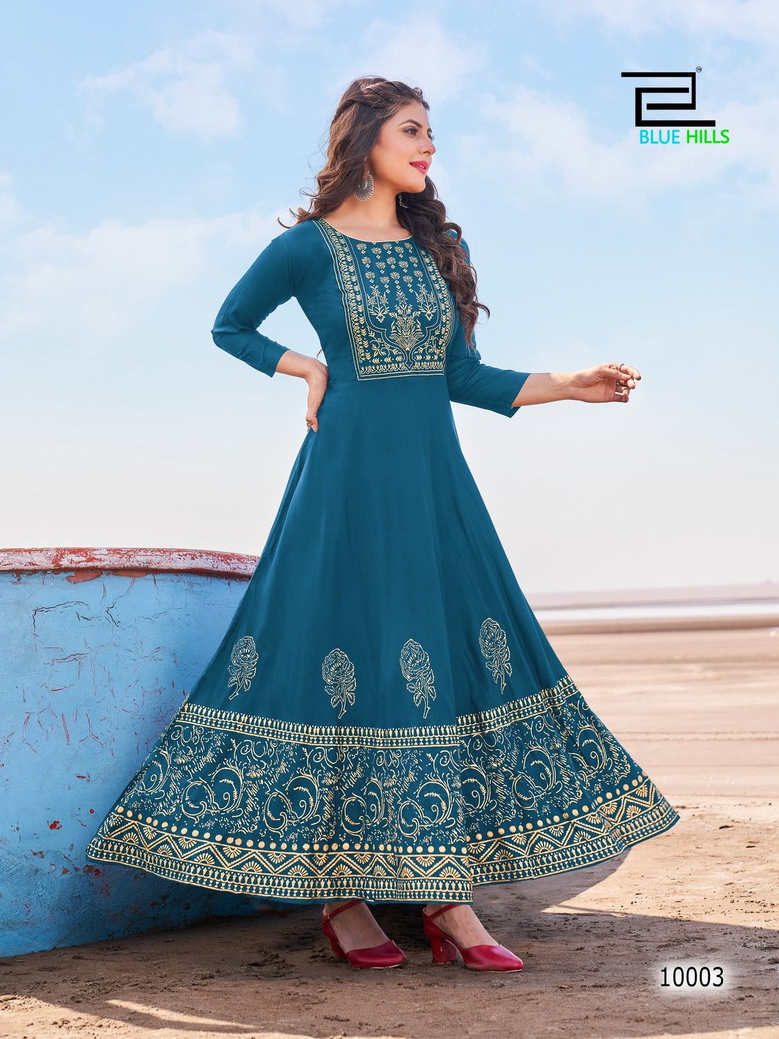 Blue Hills Poshak Vol 10 Fancy Ethnic Wear Wholesale Anarkali Kurti Catalog