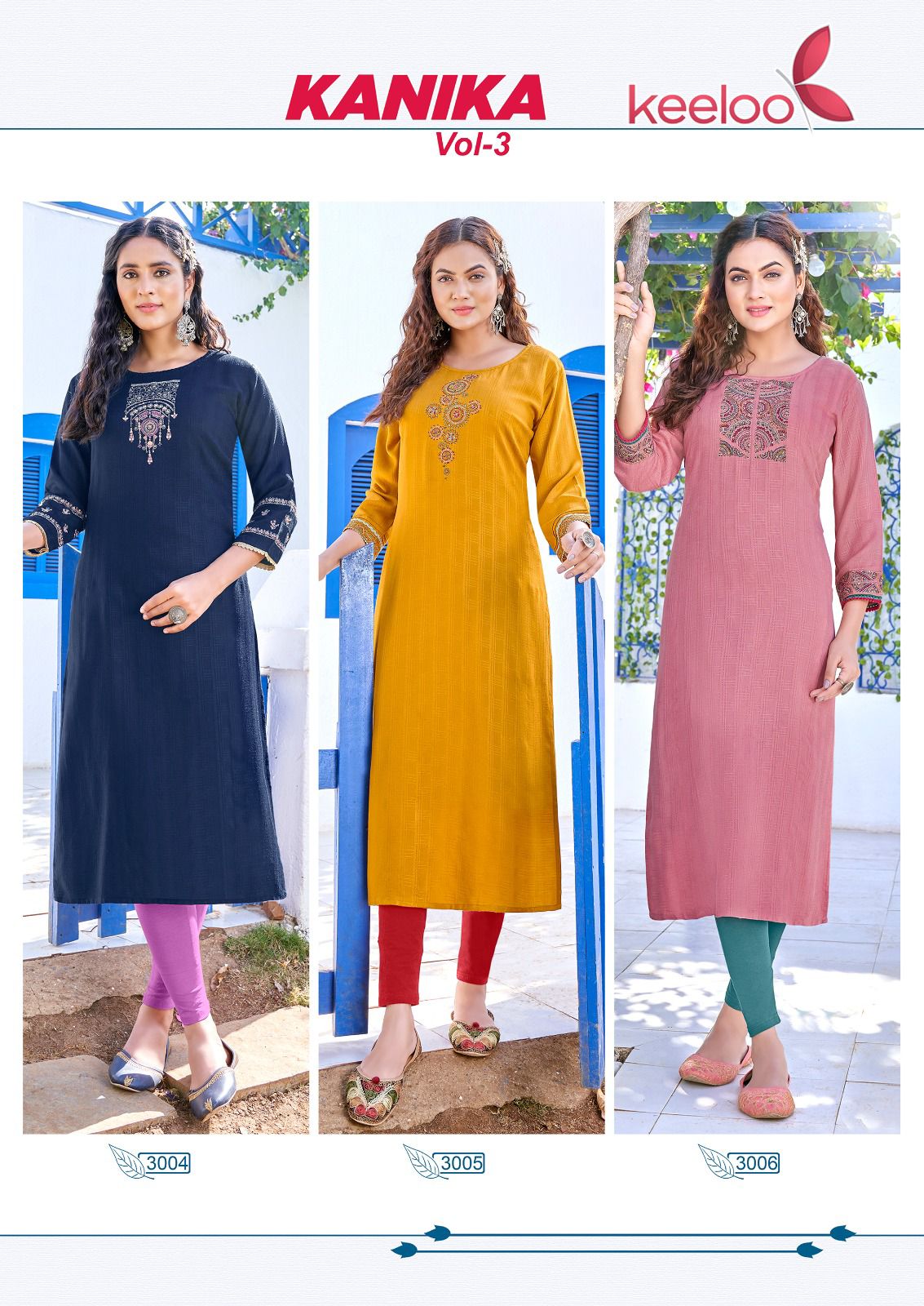 Keeloo Kanika Vol 3Ethnic Wear Wholesale Designer Kurtis Catalog