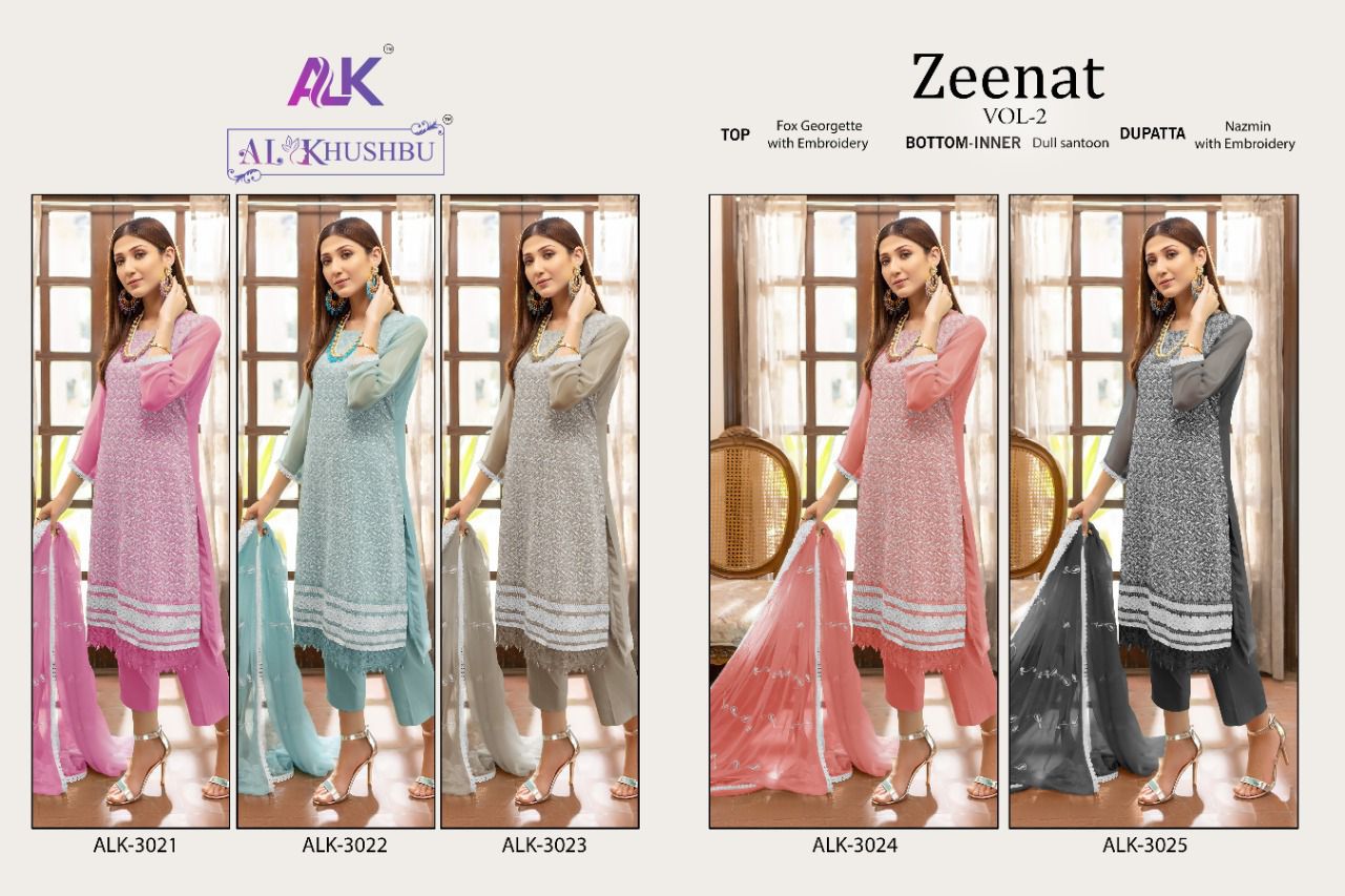 Alk Khushbu Zeenat Vol 2 Wholesale Pakistani Suit Catalog