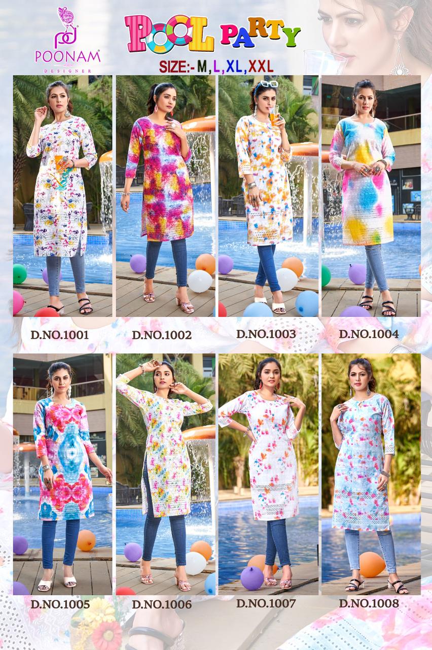 Poonam Pool Party Holi Special Wholesale Printed Kurtis