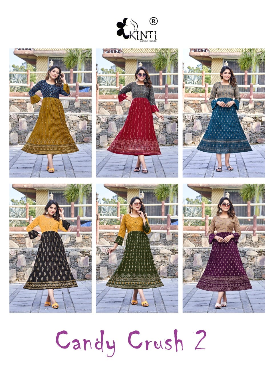 Kinti Candy Crush 2 Wholesale Printed Long Kurti Catalog