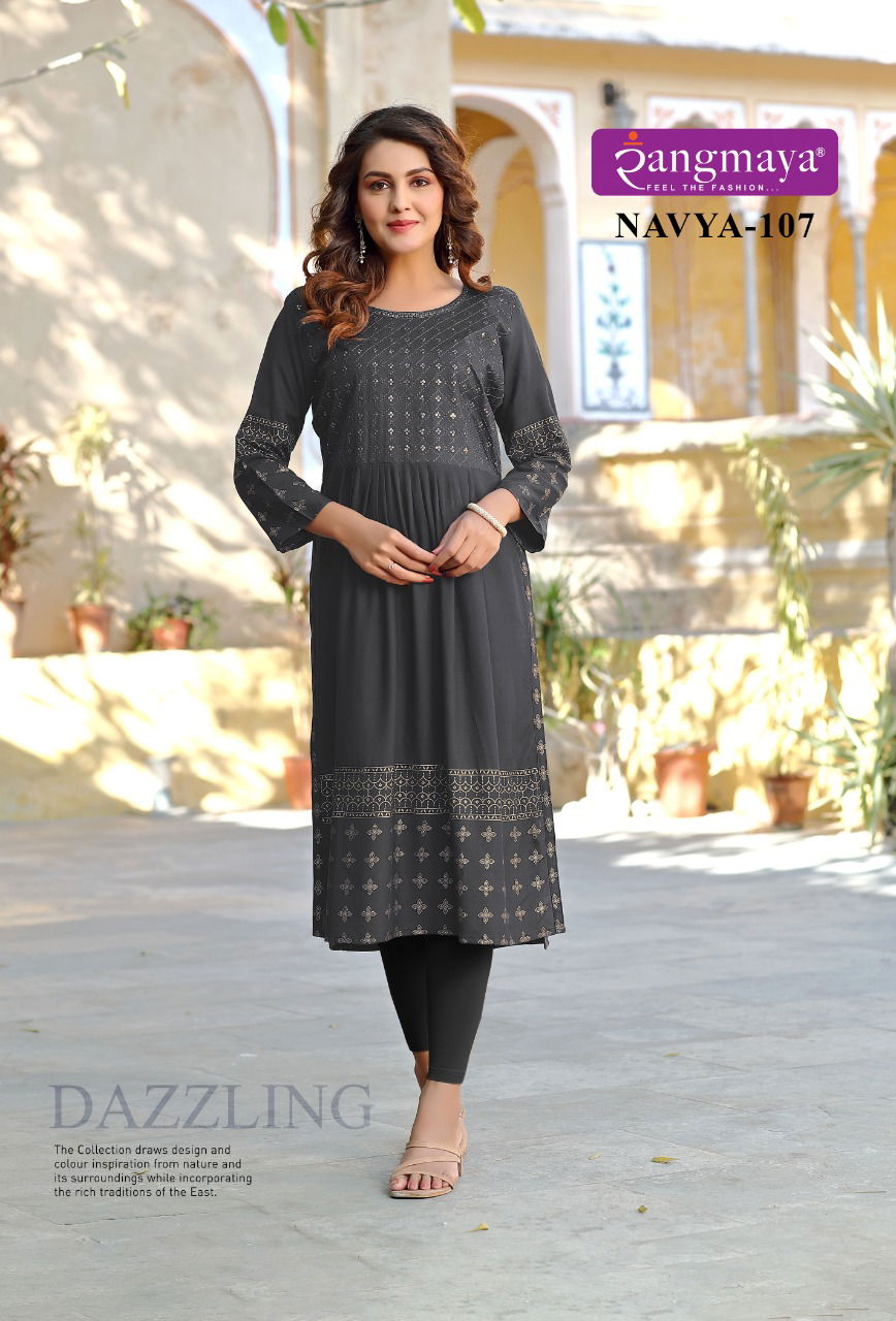 Rangmaya Navya Fancy Designer Wholesale Party Wear Kurtis