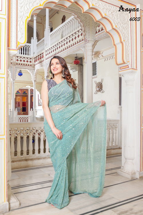 Aayaa Aaradhna Vol 6 Wholesale Party Wear Sarees Catalog