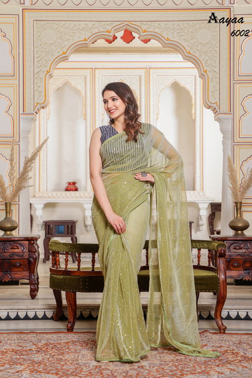 Aayaa Aaradhna Vol 6 Wholesale Party Wear Sarees Catalog