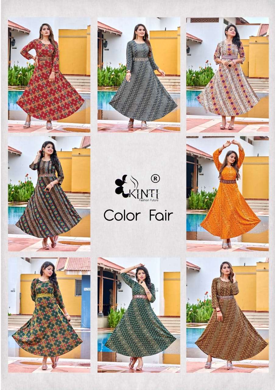 Kinti Color Fair Fancy Wholesale Party Wear Anarkali Kurtis