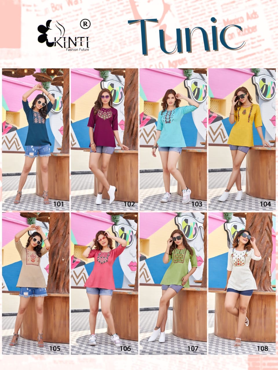 Kinti Tunic Western Wear Wholesale Ladies Top Catalog