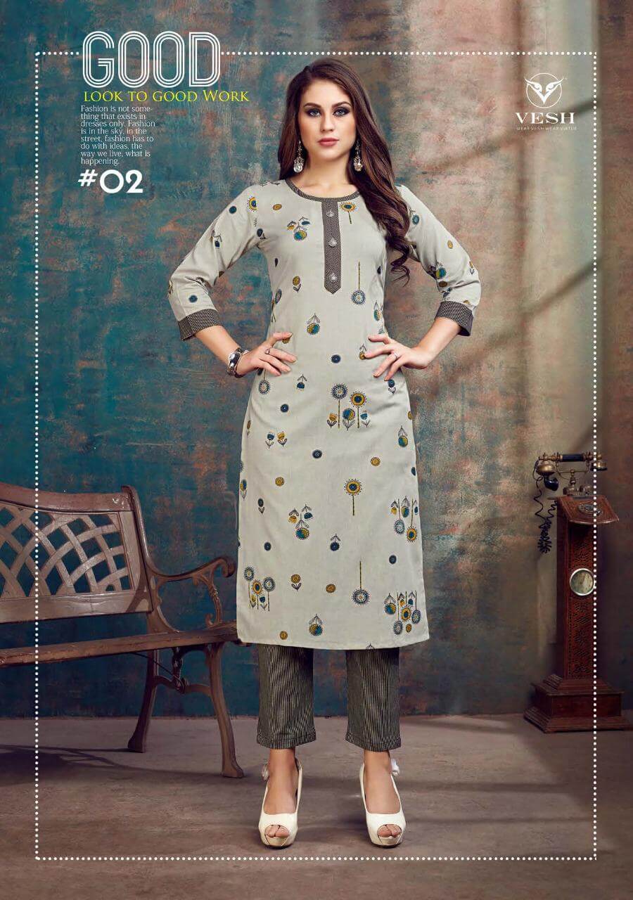 Vesh Veronica 001-008 Wholesale Printed Kurtis Catalog