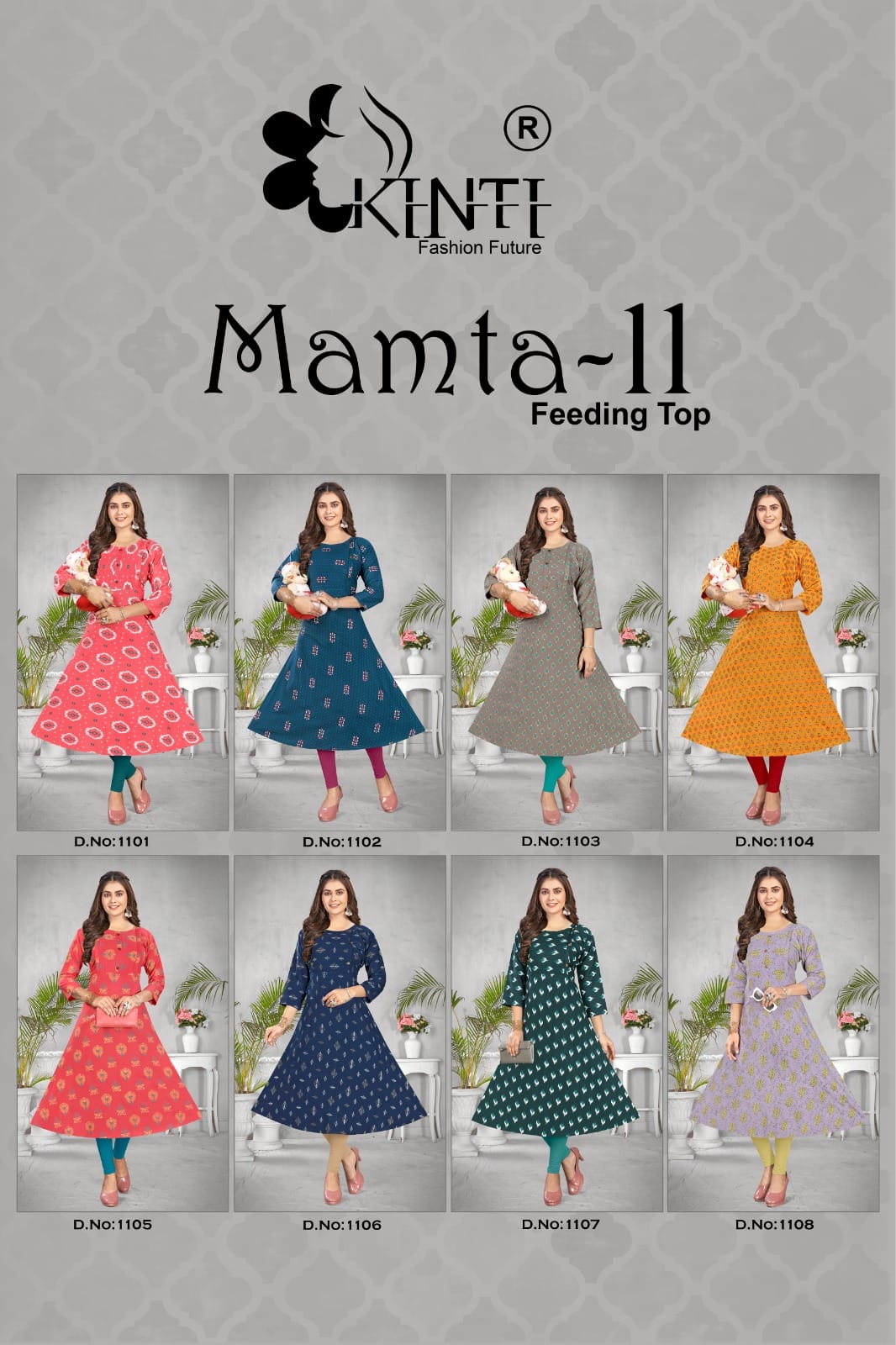 Mamta 11 By Kinti 1101-1108 Printed Kurtis Catalog