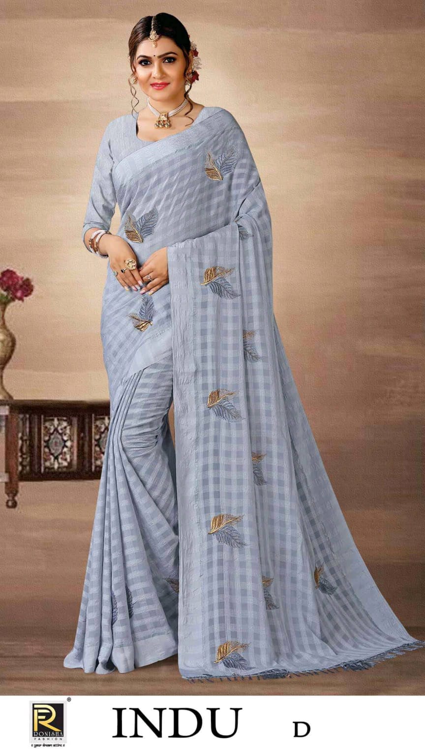 Indu By Ronisha Colors Georgette Sarees Catalog