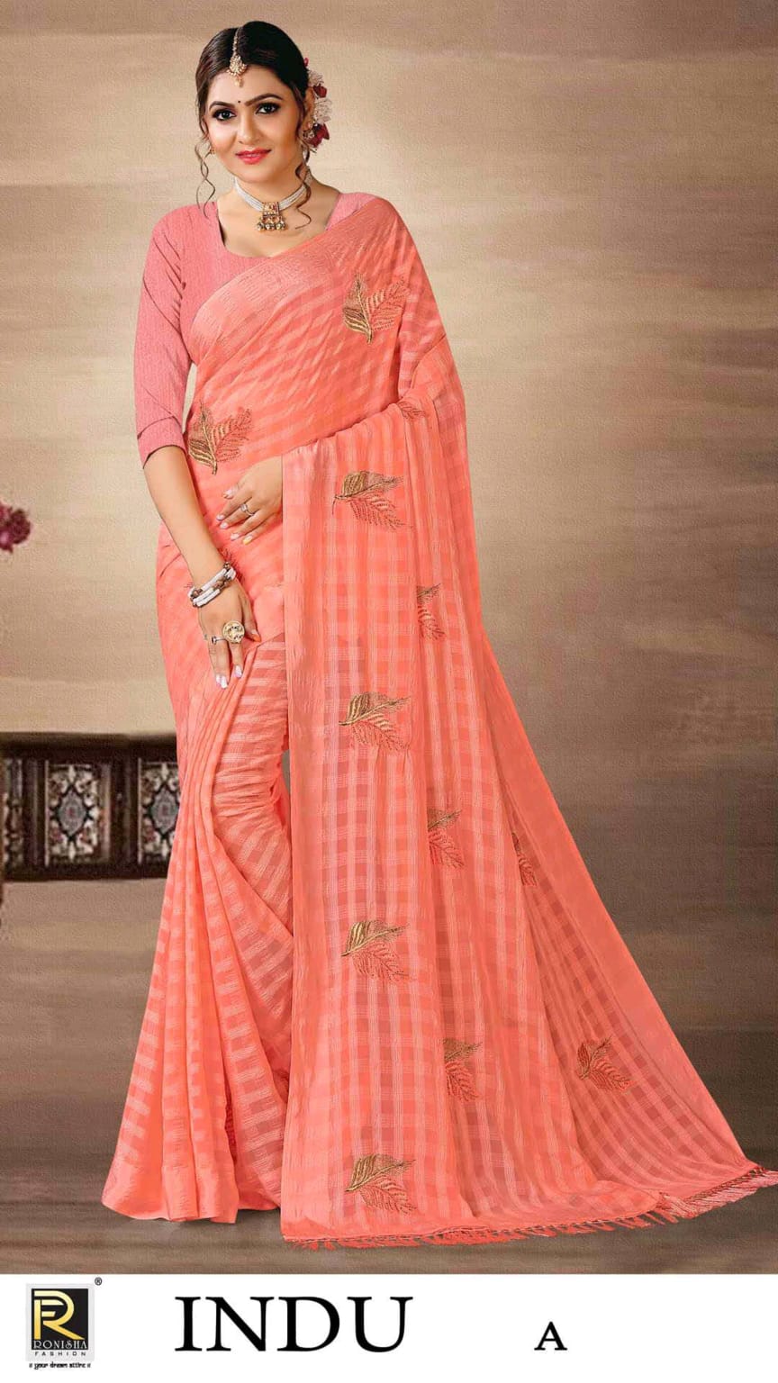 Indu By Ronisha Colors Georgette Sarees Catalog