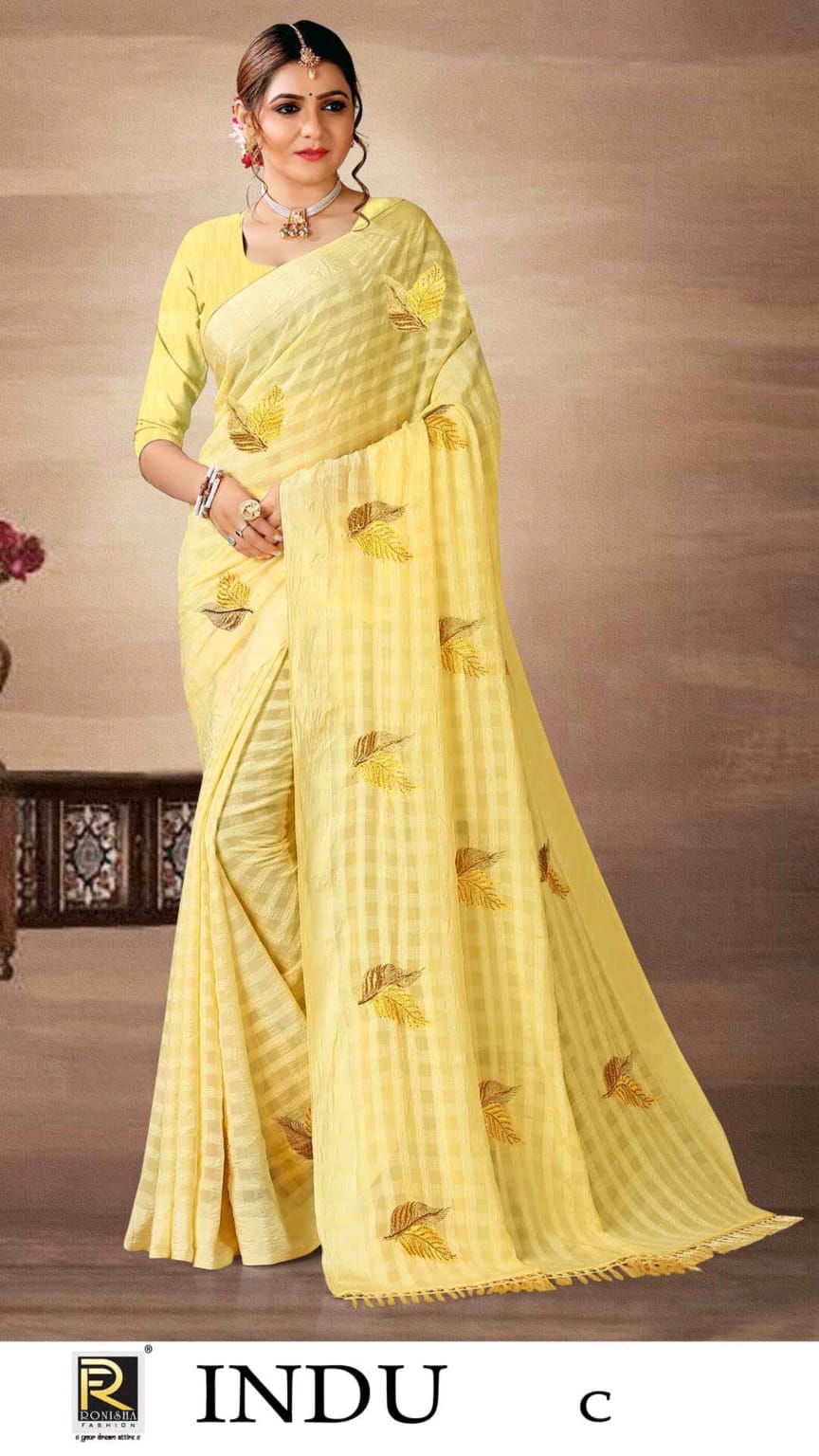 Indu By Ronisha Colors Georgette Sarees Catalog