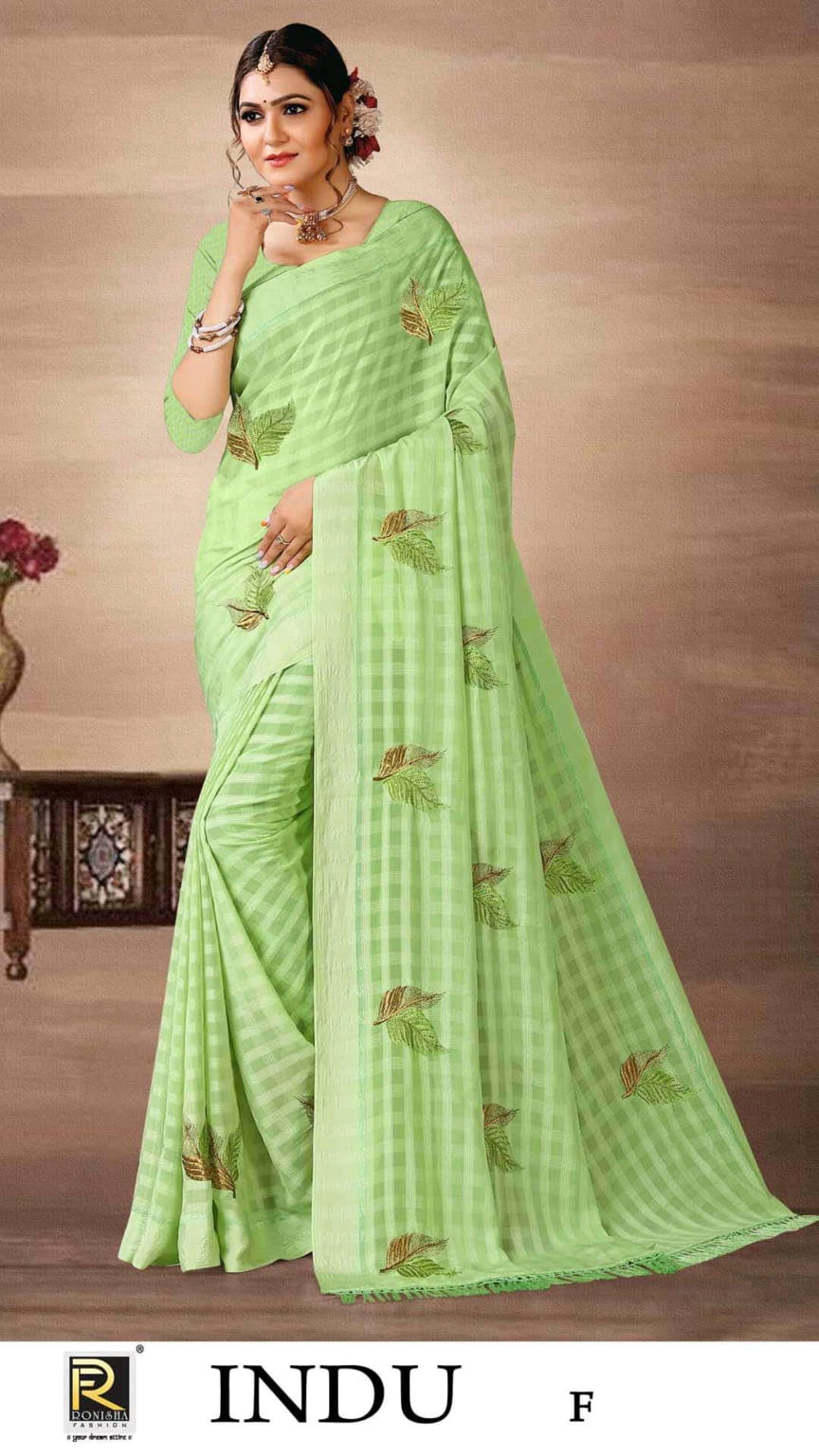 Indu By Ronisha Colors Georgette Sarees Catalog