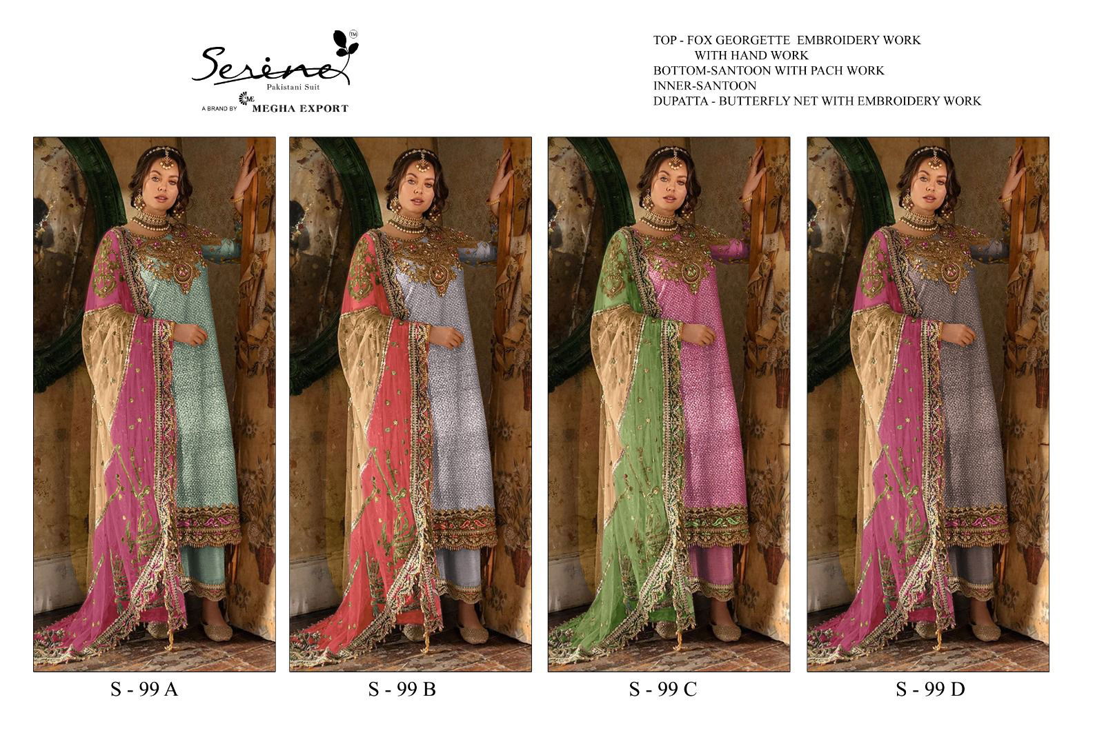 S 99 A To D By Serine Pakistani Suits Catalog