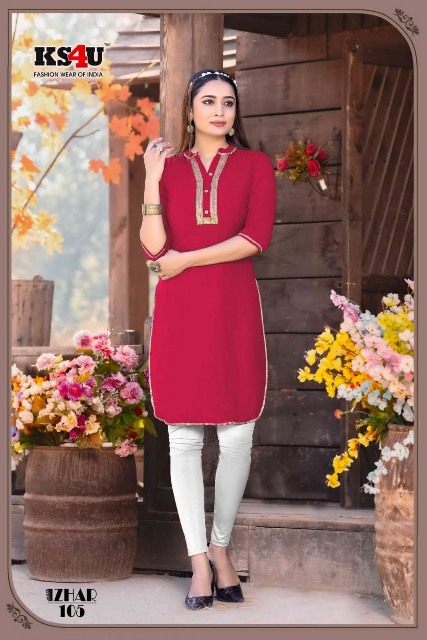 Izhar By Ks4u 101-106 Designer Kurtis Catalog