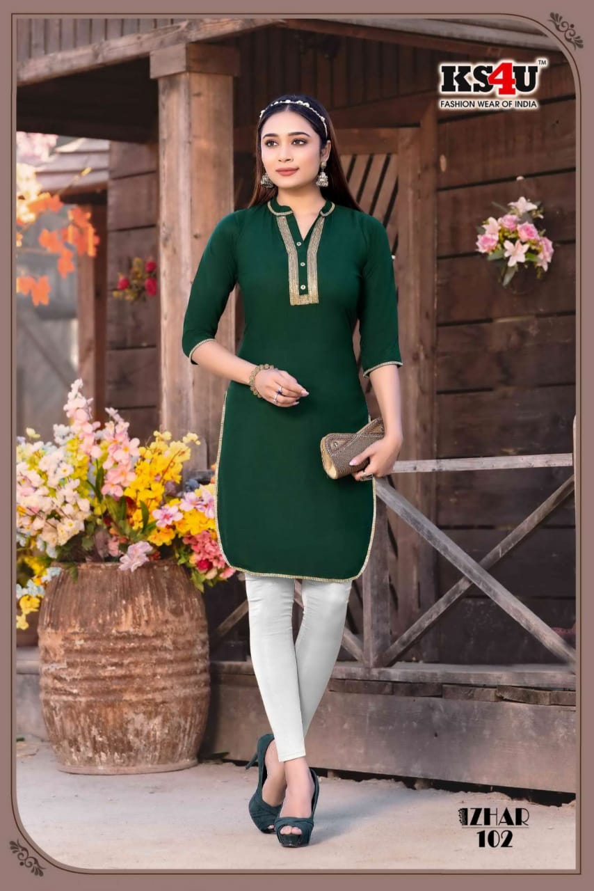 Izhar By Ks4u 101-106 Designer Kurtis Catalog